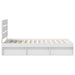 Cadru de pat cu headboard Alb 100 x 200 cm Lemn de pin masiv - WALTI WALTI