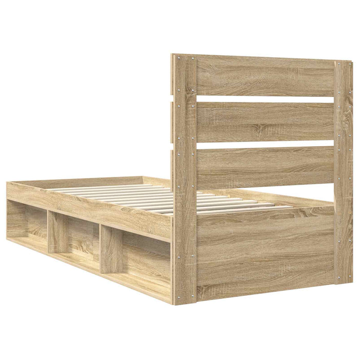 Cadru de pat cu headboard Sonoma 100 x 200 cm Lemn de pin masiv - WALTI WALTI