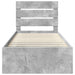 Cadru de pat Gri Concret 100 x 200 cm Lemn de pin masiv - WALTI WALTI