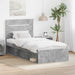 Cadru de pat cu headboard Beton 90 x 200 cm Lemn de pin masiv - WALTI WALTI