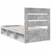Cadru de pat cu headboard Beton 90 x 200 cm Lemn de pin masiv - WALTI WALTI