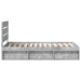 Cadru de pat cu headboard Beton 90 x 200 cm Lemn de pin masiv - WALTI WALTI