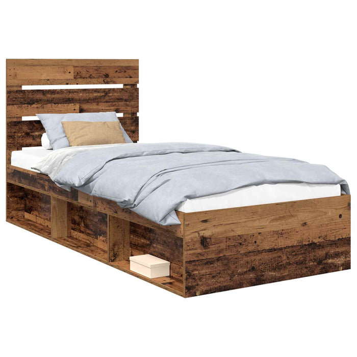 Cadru de pat Lemn vechi 90 x 200 cm Lemn de pin masiv - WALTI WALTI