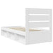 Cadru de pat cu headboard Alb 90 x 190 cm Lemn de pin masiv - WALTI WALTI