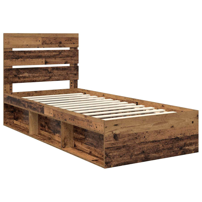 Cadru de pat Lemn vechi 90 x 190 cm Lemn de pin masiv - WALTI WALTI