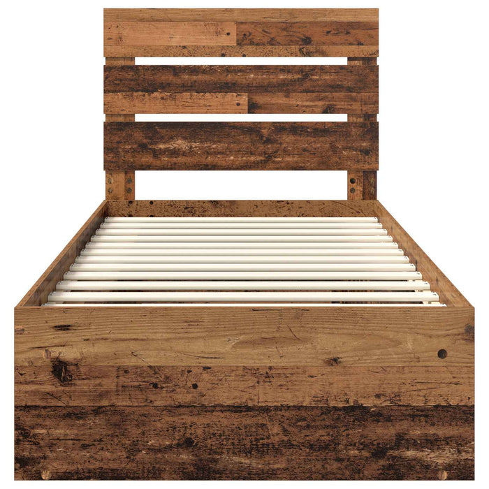 Cadru de pat Lemn vechi 90 x 190 cm Lemn de pin masiv - WALTI WALTI