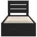 Cadru de pat cu headboard Negru 75 x 190 cm Lemn de pin masiv - WALTI WALTI