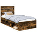 Cadru de pat Stejar fumuriu 75 x 190 cm Lemn de pin masiv - WALTI WALTI