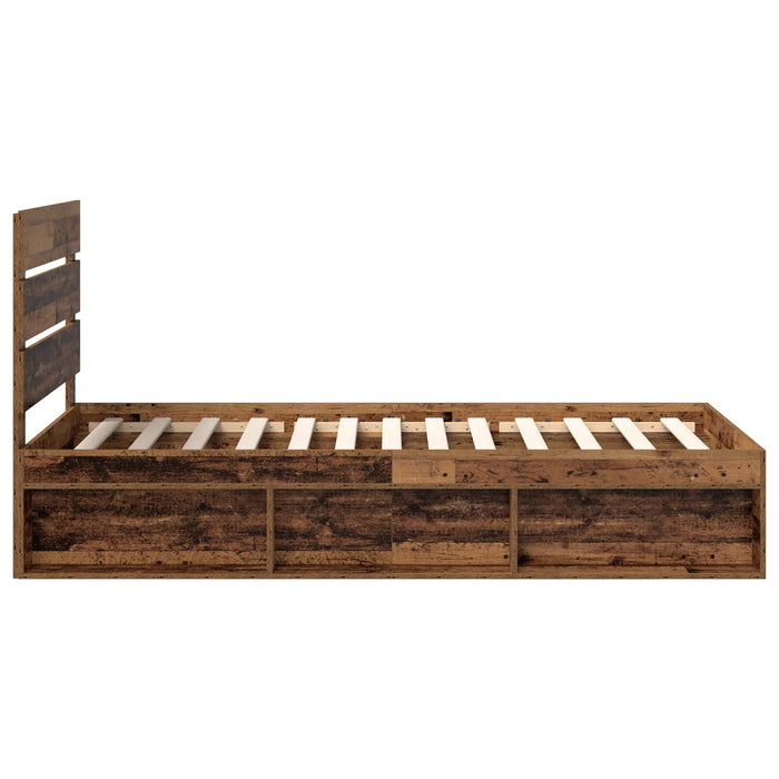 Cadru de pat Lemn vechi 75 x 190 cm Lemn de pin masiv - WALTI WALTI