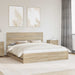 Cadru de pat Stejar Sonoma 200 x 200 cm Lemn Ingineresc - WALTI WALTI