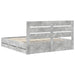 Cadru de pat Gri din beton 200 x 200 cm Lemn Ingineresc - WALTI WALTI