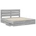 Cadru de pat cu sertar Gri Sonoma 200 x 200 cm Lemn Ingineresc - WALTI WALTI