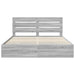 Cadru de pat cu sertar Gri Sonoma 200 x 200 cm Lemn Ingineresc - WALTI WALTI