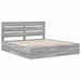 Cadru de pat cu sertar Gri Sonoma 180 x 200 cm Lemn Ingineresc - WALTI WALTI