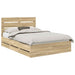 Cadru de pat Stejar Sonoma 160 x 200 cm Lemn Ingineresc - WALTI WALTI