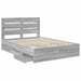 Cadru de pat cu sertar Gri Sonoma 150 x 200 cm Lemn Ingineresc - WALTI WALTI
