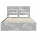 Cadru de pat Gri din beton 140 x 200 cm Lemn Ingineresc - WALTI WALTI