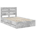 Cadru de pat Gri din beton 135 x 190 cm Lemn Ingineresc - WALTI WALTI