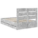 Cadru de pat Gri din beton 135 x 190 cm Lemn Ingineresc - WALTI WALTI