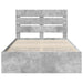 Cadru de pat Gri din beton 135 x 190 cm Lemn Ingineresc - WALTI WALTI