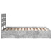 Cadru de pat Gri din beton 135 x 190 cm Lemn Ingineresc - WALTI WALTI