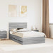 Cadru de pat cu sertar Gri Sonoma 120 x 190 cm Lemn Ingineresc - WALTI WALTI