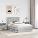 Cadru de pat cu sertar Gri Sonoma 120 x 190 cm Lemn Ingineresc - WALTI WALTI