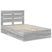 Cadru de pat cu sertar Gri Sonoma 120 x 190 cm Lemn Ingineresc - WALTI WALTI
