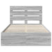 Cadru de pat cu sertar Gri Sonoma 120 x 190 cm Lemn Ingineresc - WALTI WALTI
