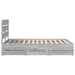 Cadru de pat cu sertar Gri Sonoma 120 x 190 cm Lemn Ingineresc - WALTI WALTI