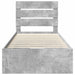 Cadru de pat Gri din beton 90 x 190 cm Lemn Ingineresc - WALTI WALTI