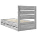 Cadru de pat cu sertar Gri Sonoma 90 x 200 cm Lemn Ingineresc - WALTI WALTI