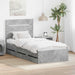 Cadru de pat Gri din beton 75 x 190 cm Lemn Ingineresc - WALTI WALTI