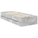 Cadru de pat Gri din beton 75 x 190 cm Lemn Ingineresc - WALTI WALTI