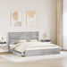 Pat cu storage cu sertar Gri Sonoma 200 x 200 cm Lemn compozit - WALTI WALTI