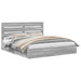 Pat cu storage cu sertar Gri Sonoma 200 x 200 cm Lemn compozit - WALTI WALTI