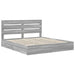 Pat cu storage cu sertar Gri Sonoma 200 x 200 cm Lemn compozit - WALTI WALTI
