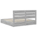 Pat cu storage cu sertar Gri Sonoma 200 x 200 cm Lemn compozit - WALTI WALTI