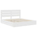 Pat cu storage cu headboard Alb 180 x 200 cm Lemn compozit - WALTI WALTI