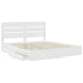 Pat cu storage cu headboard Alb 180 x 200 cm Lemn compozit - WALTI WALTI