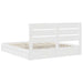 Pat cu storage cu headboard Alb 180 x 200 cm Lemn compozit - WALTI WALTI