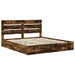 Pat cu storage Stejar fumuriu 180 x 200 cm Lemn compozit - WALTI WALTI