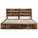 Pat cu storage Stejar fumuriu 180 x 200 cm Lemn compozit - WALTI WALTI
