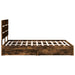 Pat cu storage Stejar fumuriu 160 x 200 cm Lemn compozit - WALTI WALTI