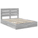Pat cu storage cu sertar Gri Sonoma 160 x 200 cm Lemn compozit - WALTI WALTI