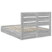 Pat cu storage cu sertar Gri Sonoma 160 x 200 cm Lemn compozit - WALTI WALTI