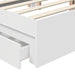 Pat cu storage cu headboard Alb 150 x 200 cm Lemn compozit - WALTI WALTI