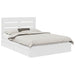 Pat cu storage cu headboard Alb 150 x 200 cm Lemn compozit - WALTI WALTI