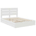 Pat cu storage cu headboard Alb 150 x 200 cm Lemn compozit - WALTI WALTI