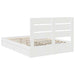 Pat cu storage cu headboard Alb 150 x 200 cm Lemn compozit - WALTI WALTI
